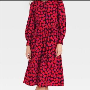 Floral Printed Midi Length Dress